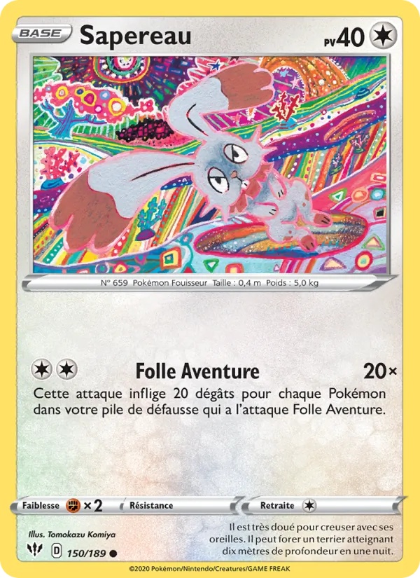 Sapereau 150/189 - Ténèbres Embrasées - Reverse - Pokémon JCC