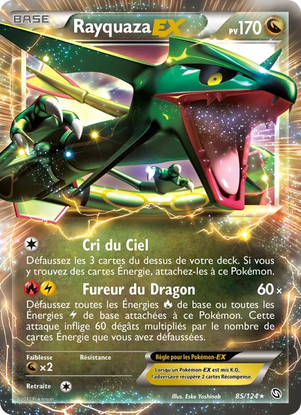 Rayquaza-EX 85/124 - Dragons Éxaltés - Pokémon JCC