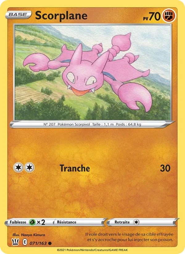 Scorplane 71/163 - Styles de combat - Reverse - Pokémon JCC