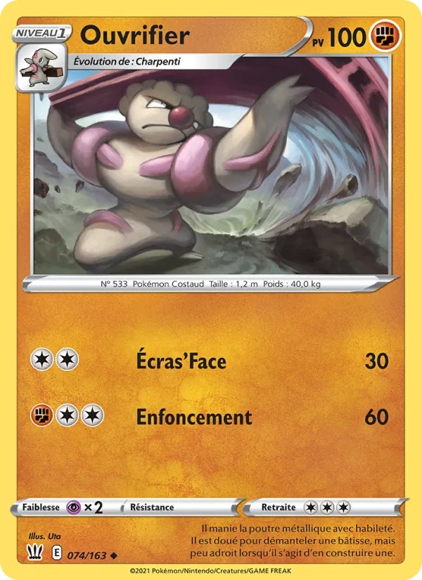 Ouvrifier 74/163 - Styles de combat - Reverse - Pokémon JCC