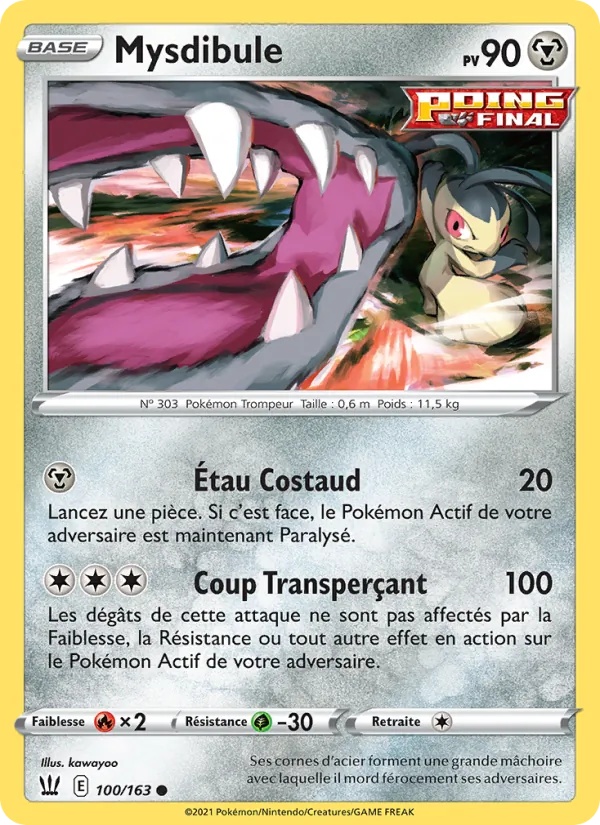 Mysdibule 100/163 - Styles de combat - Reverse - Pokémon JCC