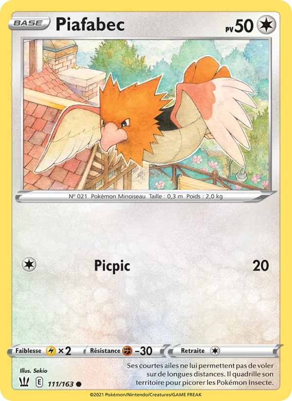 Piafabec 111/163 - Styles de combat - Reverse - Pokémon JCC