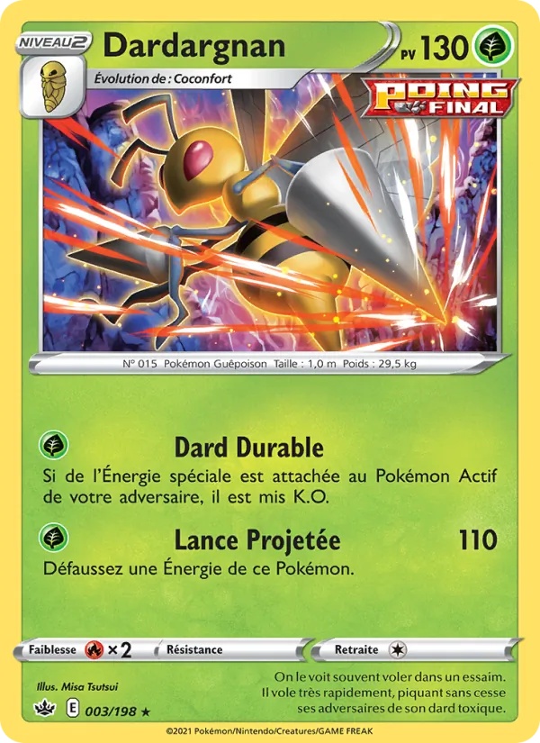 Dardargnan 3/198 - Règne de Glace - Reverse - Pokémon JCC