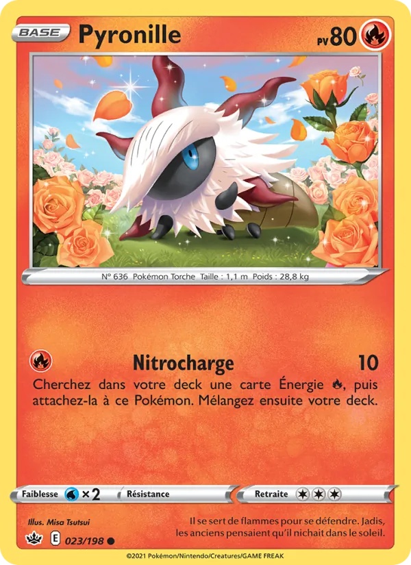 Pyronille 23/198 - Règne de Glace - Reverse - Pokémon JCC