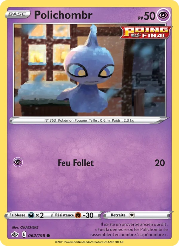 Polichombr 62/198 - Règne de Glace - Reverse - Pokémon JCC