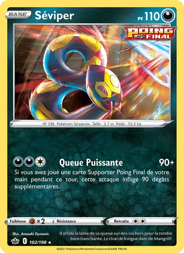 Séviper 102/198 - Règne de Glace - Reverse - Pokémon JCC