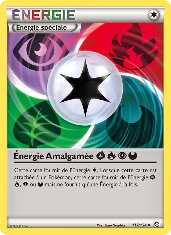 Énergie Amalgamée GrassFirePsychicDarkness 117/124 - Dragons Éxaltés - Pokémon JCC
