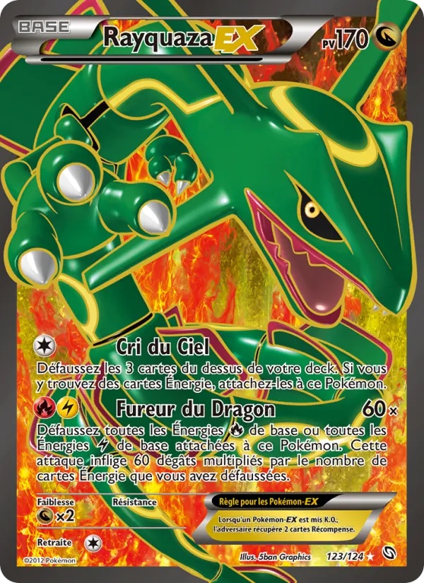 Rayquaza-EX 123/124 - Dragons Éxaltés - Pokémon JCC