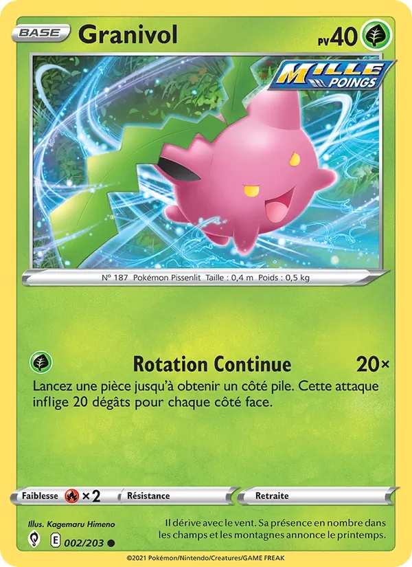 Granivol 2/203 - Évolution Céleste - Reverse - Pokémon JCC
