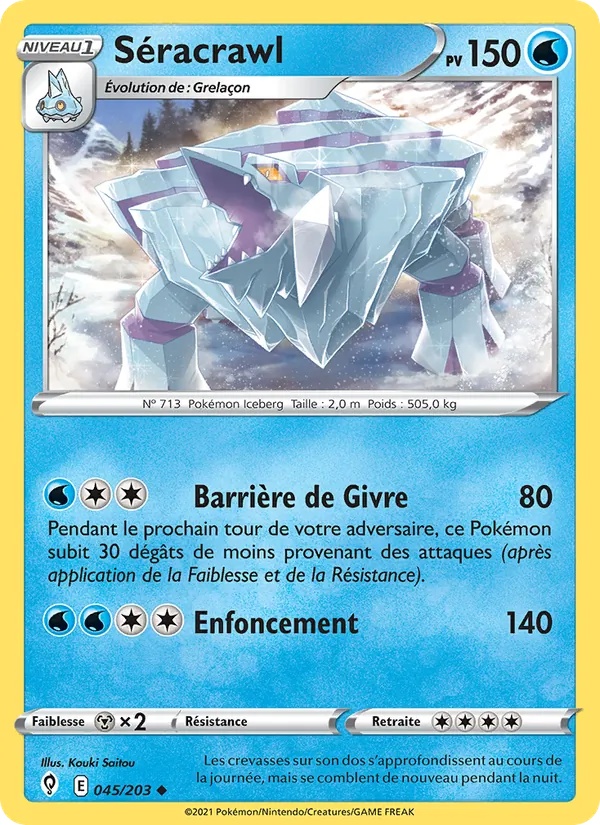 Séracrawl 45/203 - Évolution Céleste - Reverse - Pokémon JCC