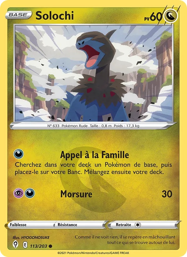 Solochi 113/203 - Évolution Céleste - Reverse - Pokémon JCC