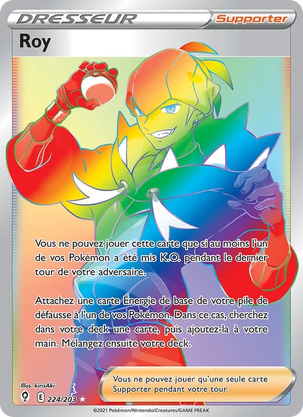 Roy 224/203 - Évolution Céleste - Holo Rainbow - Pokémon JCC