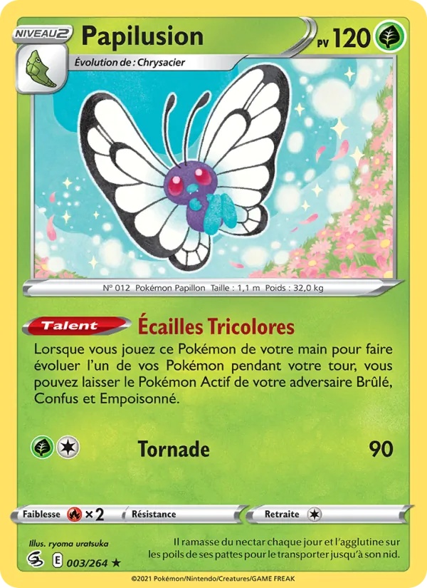Papilusion 3/264 - Poing de Fusion - Reverse - Pokémon JCC
