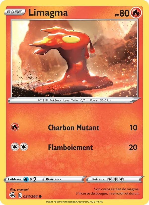 Limagma 34/264 - Poing de Fusion - Reverse - Pokémon JCC