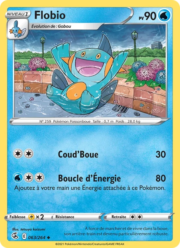 Flobio 63/264 - Poing de Fusion - Reverse - Pokémon JCC