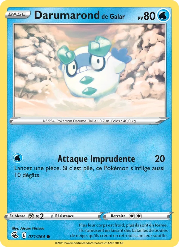 Darumarond de Galar 71/264 - Poing de Fusion - Reverse - Pokémon JCC