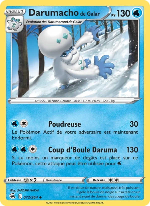 Darumacho de Galar 72/264 - Poing de Fusion - Reverse - Pokémon JCC