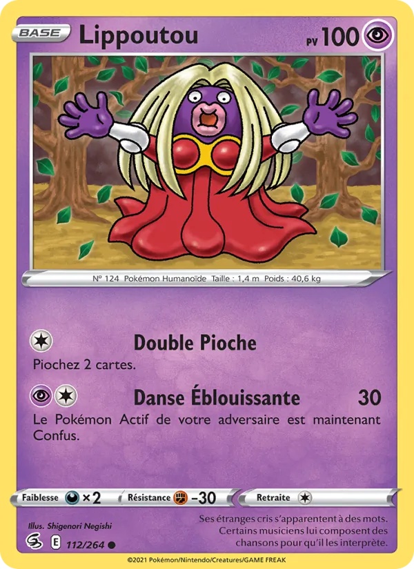 Lippoutou 112/264 - Poing de Fusion - Reverse - Pokémon JCC