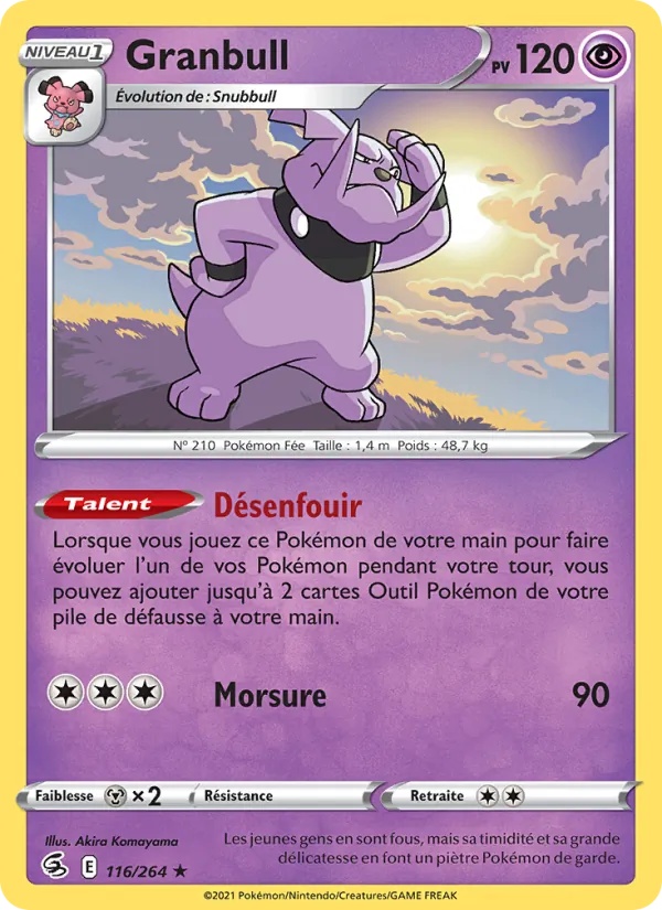 Granbull 116/264 - Poing de Fusion - Reverse - Pokémon JCC