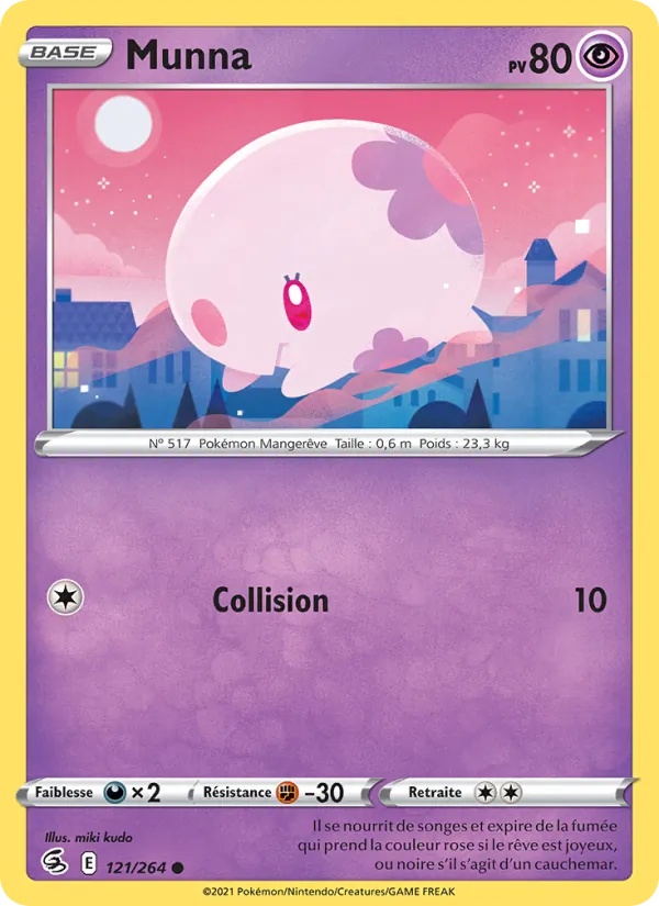 Munna 121/264 - Poing de Fusion - Reverse - Pokémon JCC
