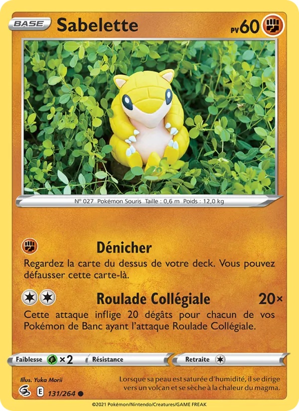 Sabelette 131/264 - Poing de Fusion - Reverse - Pokémon JCC