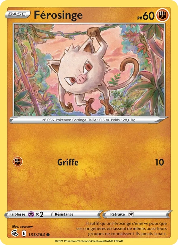 Férosinge 133/264 - Poing de Fusion - Reverse - Pokémon JCC