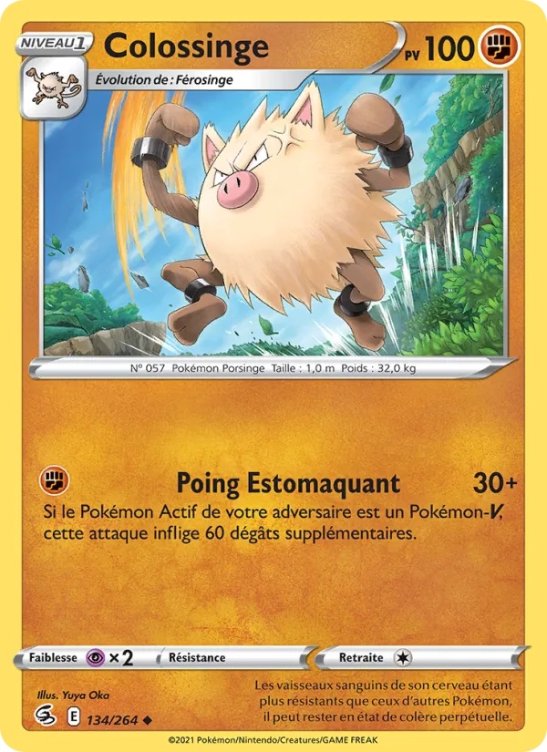 Colossinge 134/264 - Poing de Fusion - Reverse - Pokémon JCC