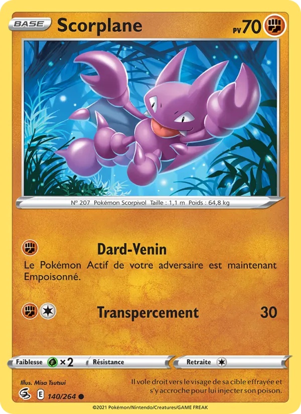 Scorplane 140/264 - Poing de Fusion - Reverse - Pokémon JCC