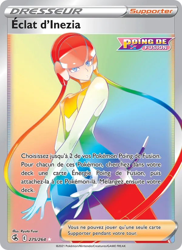 Éclat d'Inezia 275/264 - Poing de Fusion - Holo Rainbow - Pokémon JCC