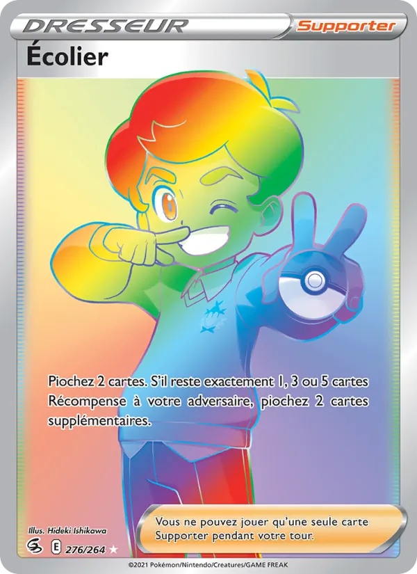 Écolier 276/264 - Poing de Fusion - Holo Rainbow - Pokémon JCC
