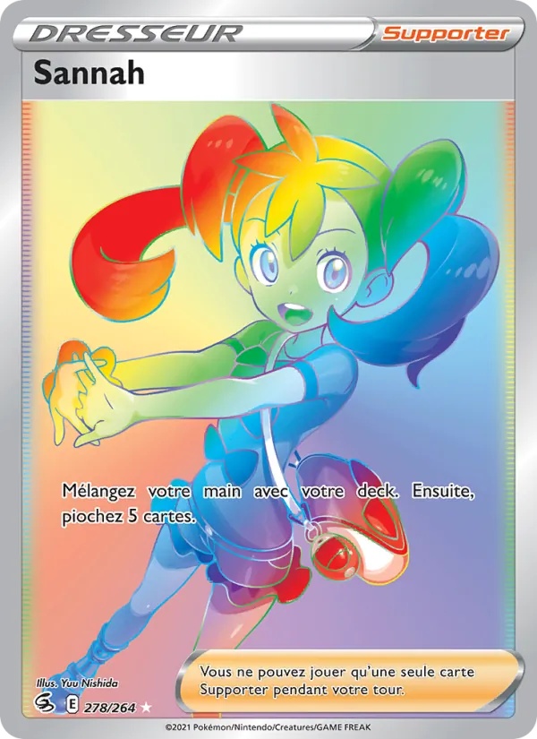Sannah 278/264 - Poing de Fusion - Holo Rainbow - Pokémon JCC