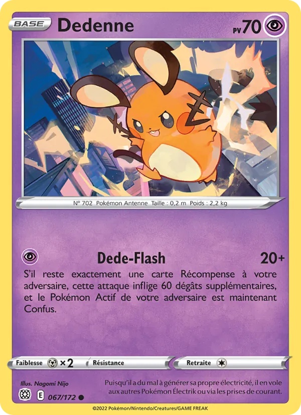 Dedenne 067/172 - Stars Étincelantes - Reverse - Pokémon JCC