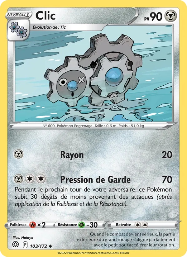 Clic 103/172 - Stars Étincelantes - Reverse - Pokémon JCC