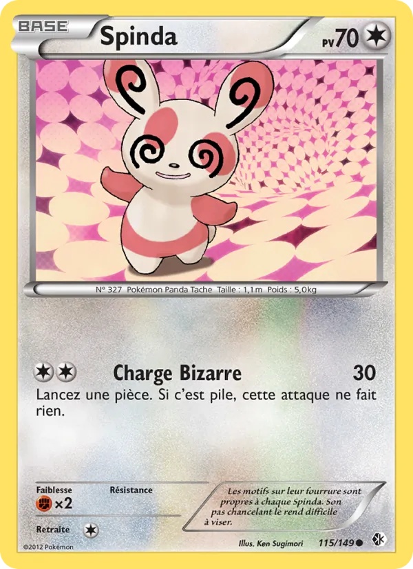 Spinda 115/149 - Frontières Franchies - Pokémon JCC