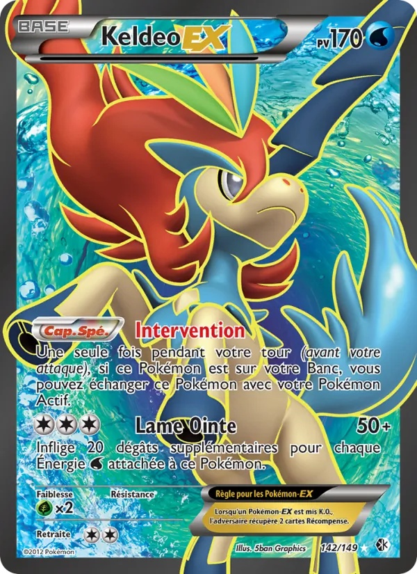 Keldeo EX 142/149 - Frontières Franchies - Pokémon JCC