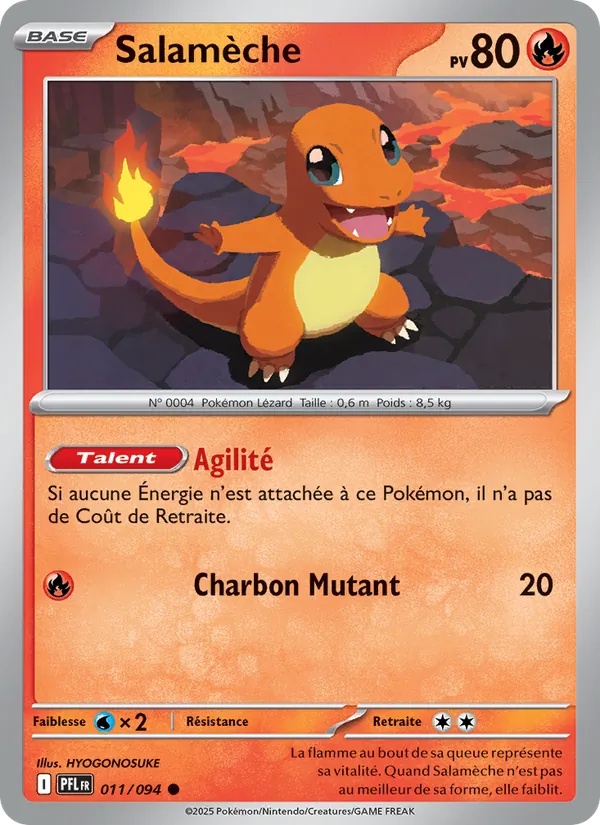 Salamèche 011/94 - Flammes Fantasmagoriques - Reverse - Pokémon JCC