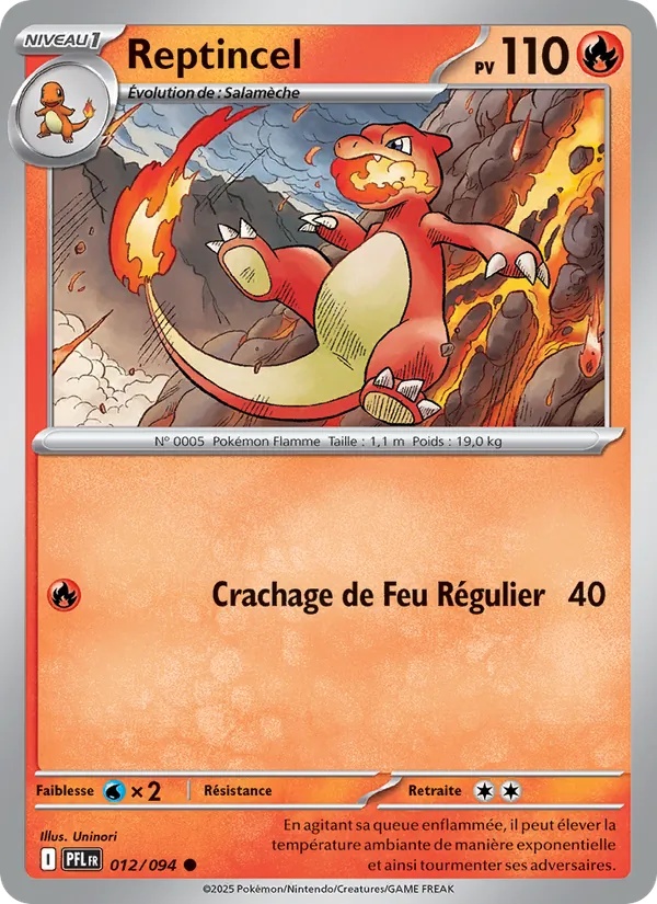 Reptincel 012/94 - Flammes Fantasmagoriques - Reverse - Pokémon JCC