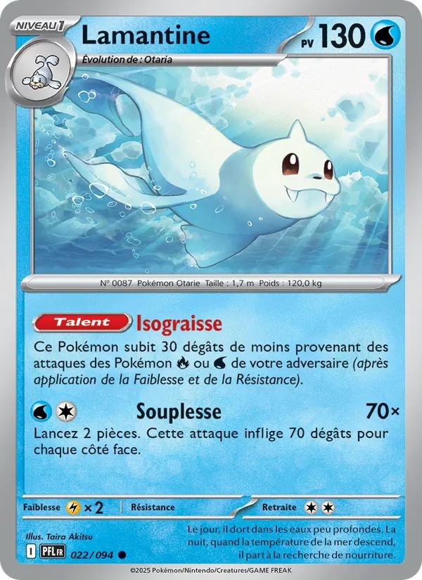 Lamantine 022/94 - Flammes Fantasmagoriques - Reverse - Pokémon JCC