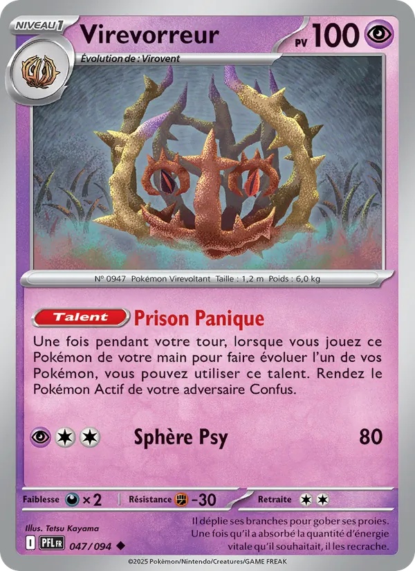 Virevorreur 047/94 - Flammes Fantasmagoriques - Reverse - Pokémon JCC
