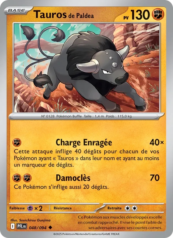 Tauros de Paldea 048/94 - Flammes Fantasmagoriques - Reverse - Pokémon JCC