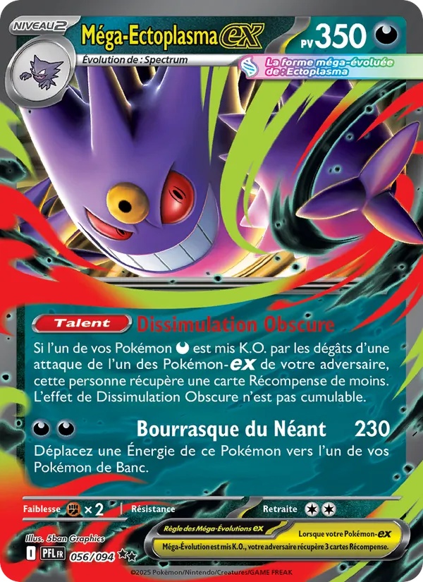 Méga-Ectoplasma-ex 056/94 - Flammes Fantasmagoriques - Holo - Pokémon JCC