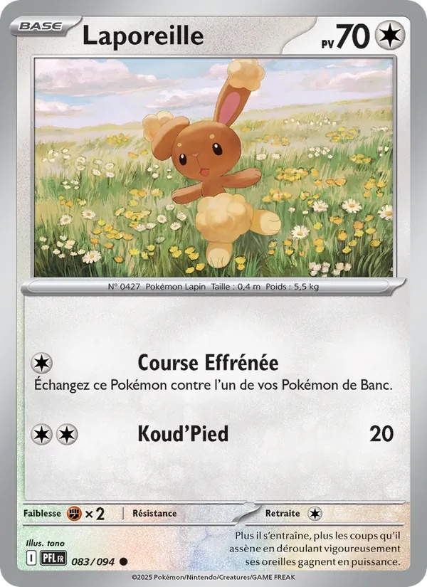 Laporeille 083/94 - Flammes Fantasmagoriques - Reverse - Pokémon JCC