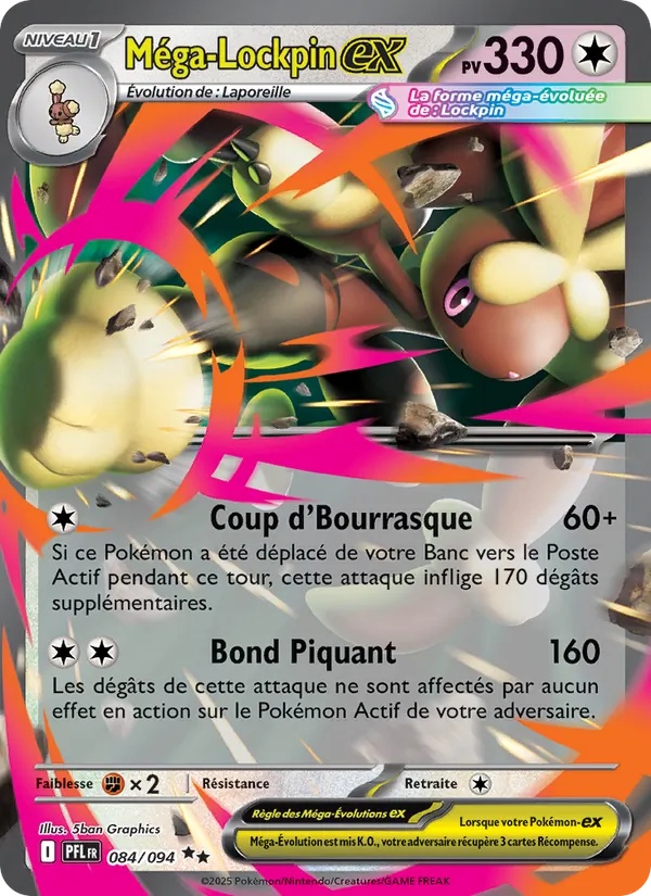 Méga-Lockpin-ex 084/94 - Flammes Fantasmagoriques - Holo - Pokémon JCC