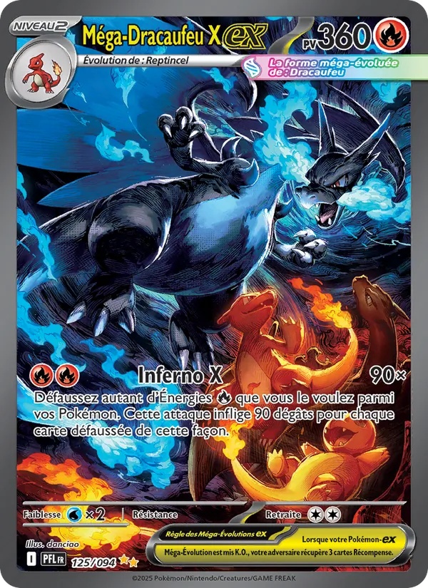 Méga-Dracaufeu X-ex 125/94 - Flammes Fantasmagoriques - Holo - Pokémon JCC