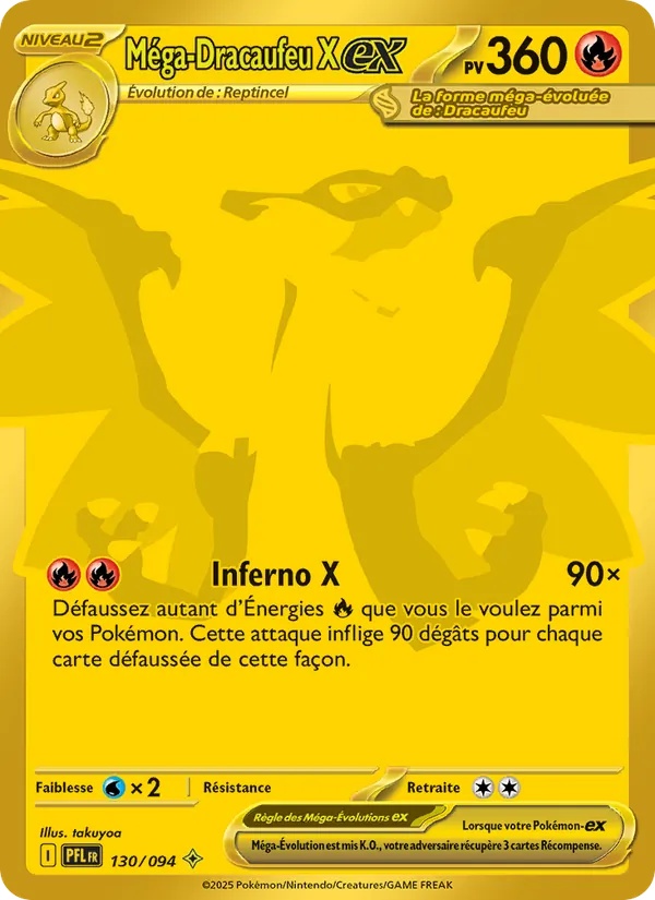 Méga-Dracaufeu X-ex 130/94 - Flammes Fantasmagoriques - Holo - Pokémon JCC