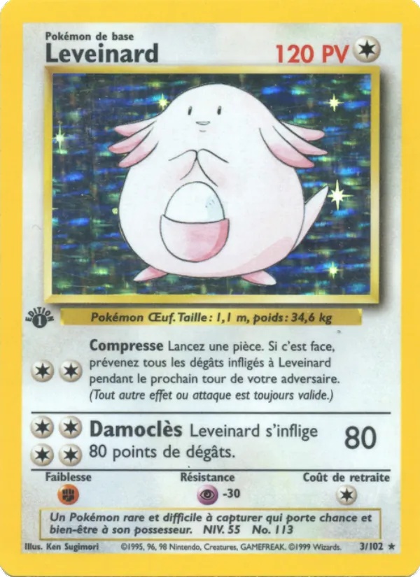 Leveinard 3/102 - Set de Base - Holo Illimité - Pokémon JCC