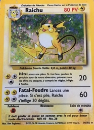 Raichu 14/102 - Set de Base - Holo Illimité - Pokémon JCC