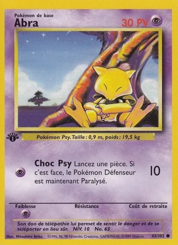 Abra 43/102 - Set de Base - Illimité - Pokémon JCC