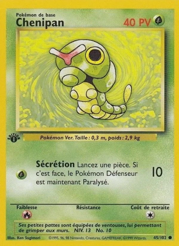 Chenipan 45/102 - Set de Base - Firstedition - Pokémon JCC