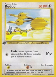 Doduo 48/102 - Set de Base - Firstedition - Pokémon JCC
